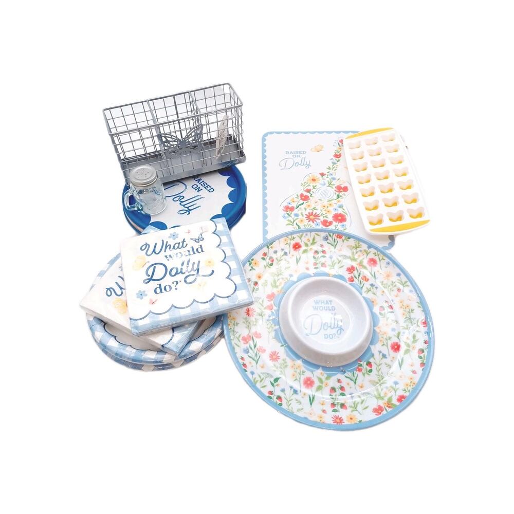 Dolly Parton Lot Of 10 Chip Dip Tray Utensil Lazy Susan Etc DOLLAR GENERAL